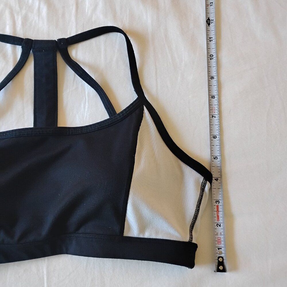 Athleta Running Wild Bra Size Medium Black White - Picture 7 of 8
